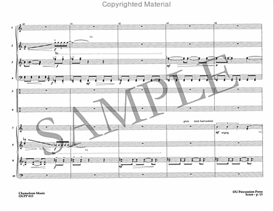 Chameleon Music Percussion Ensemble scores gallery preview page 16