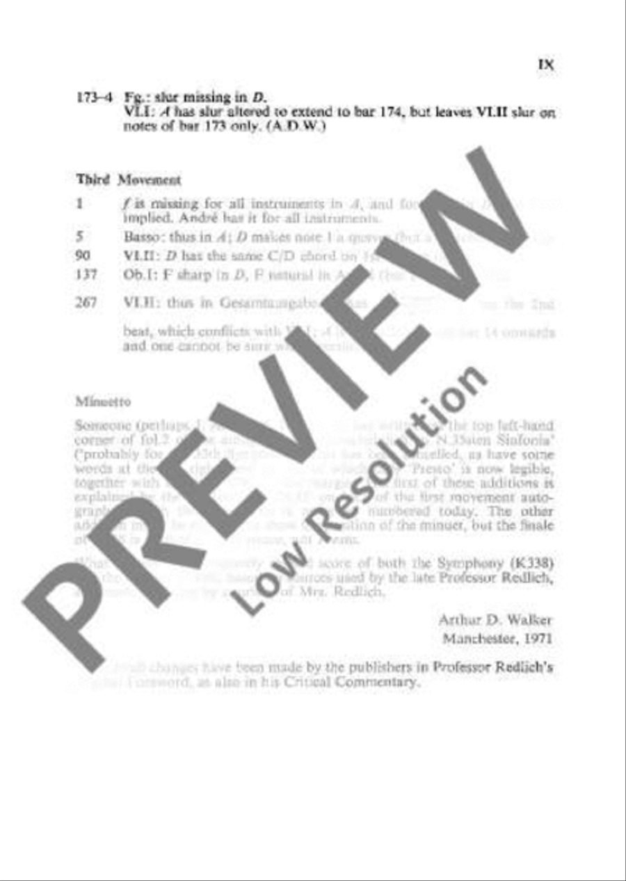Symphony No. 34 C major Orchestra scores gallery preview page 10