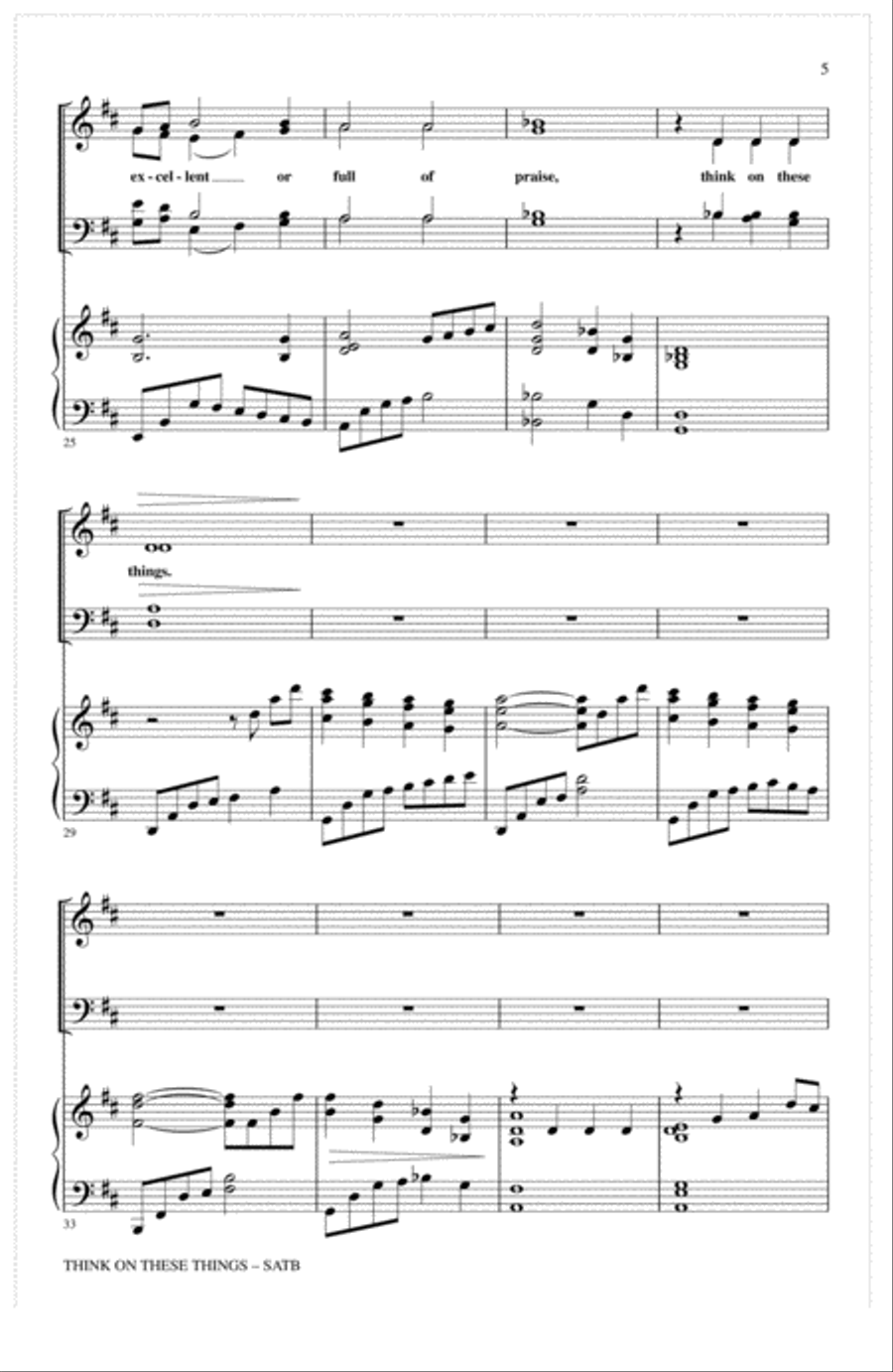 Think On These Things 4-Part scores gallery preview page 3