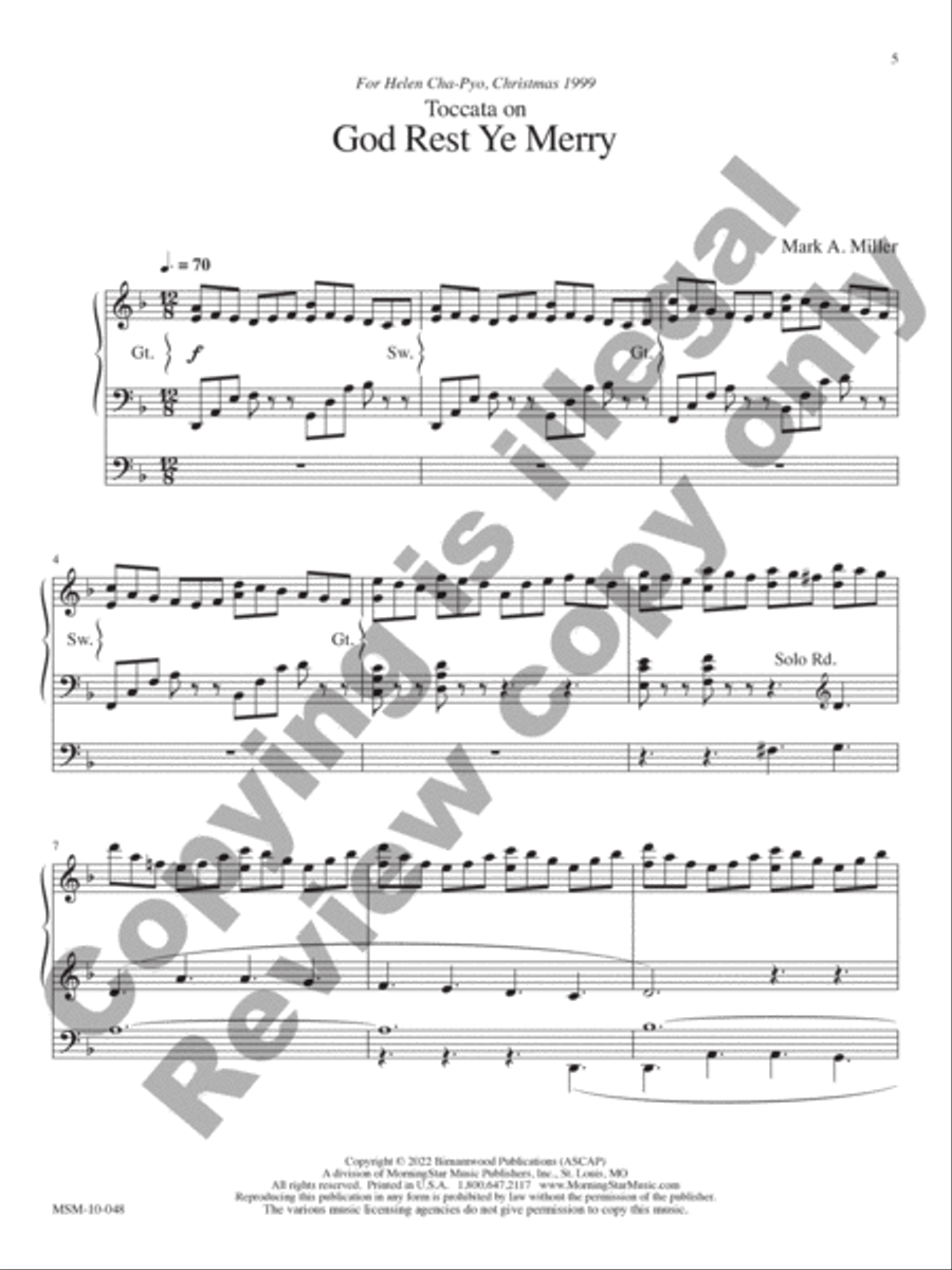 African-American Organ Music Anthology, Volume 10 Organ scores gallery preview page 6