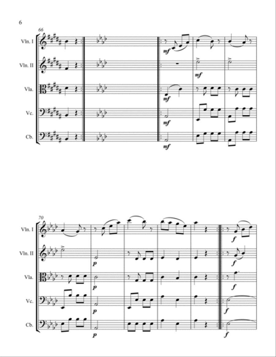 Ecossaises String Orchestra scores gallery preview page 6