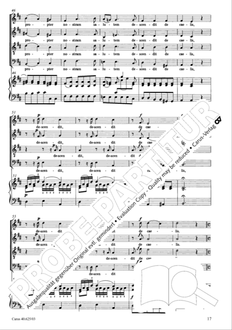 Missa brevis in D Major, K. 194 4-Part scores gallery preview page 18