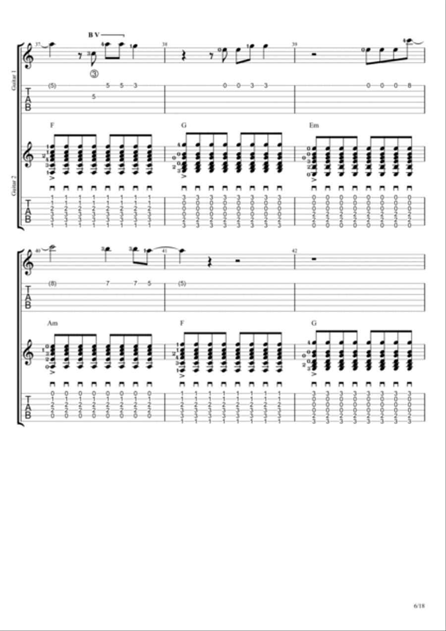 Titanium Titanium Electric Guitar scores gallery preview page 6