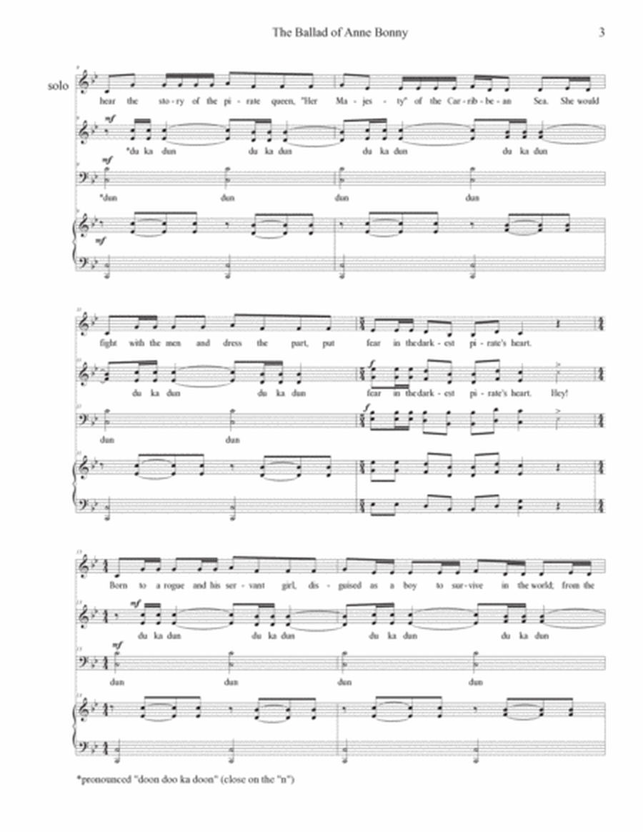 The Ballad of Anne Bonny SATB image number null