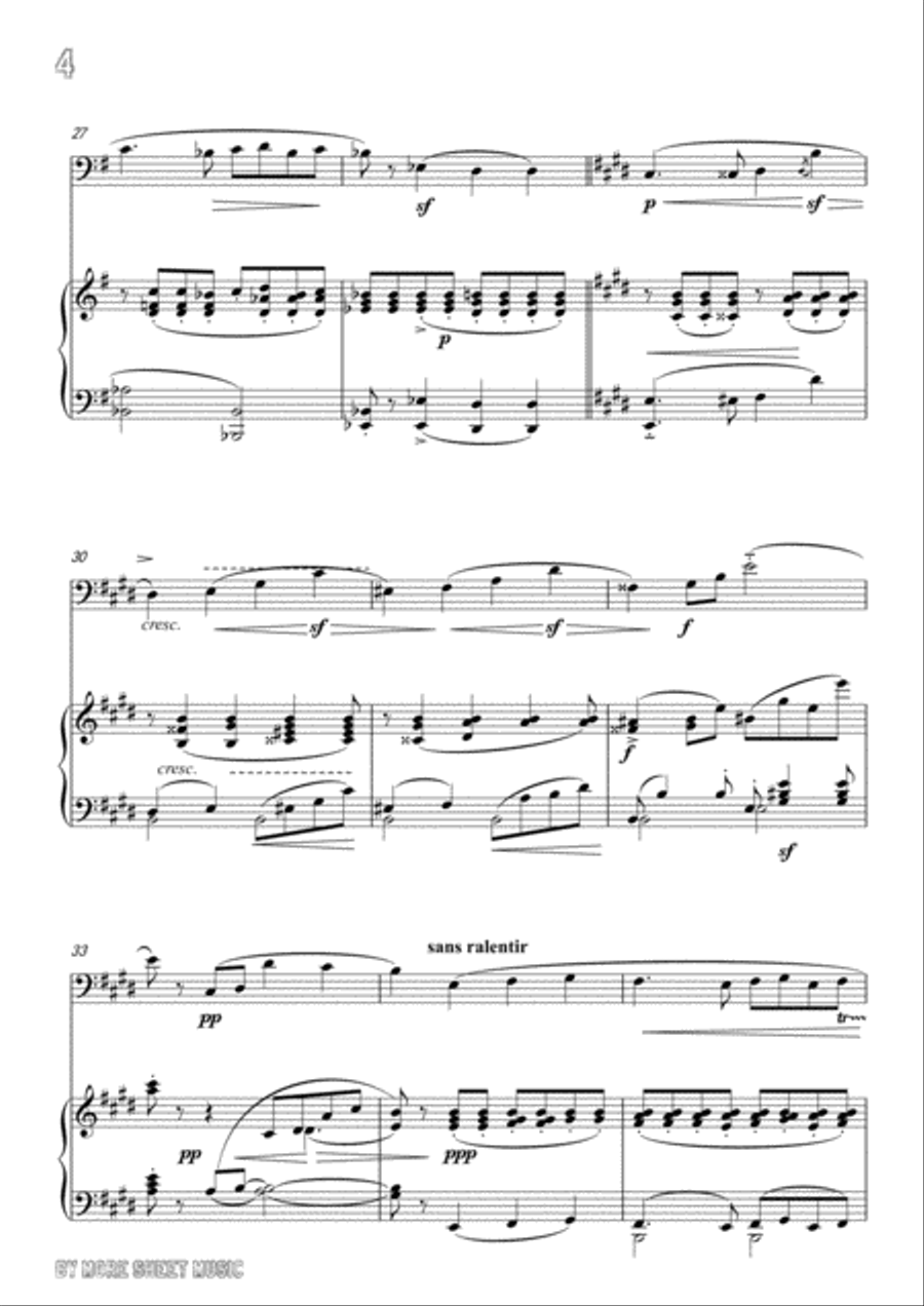 Chabrier-Pastorale des cochons roses,for Cello and Piano Voice scores gallery preview page 6