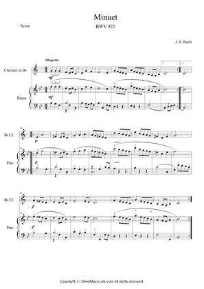 Minuet BWV 822 (in Bb)