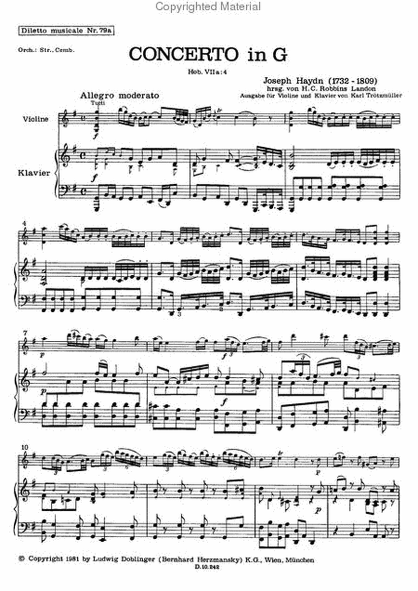 Concerto G-Dur Hob. VIIa:4