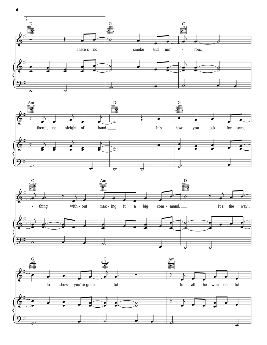 Please And Thank You Piano, Vocal, Guitar scores gallery preview page 4