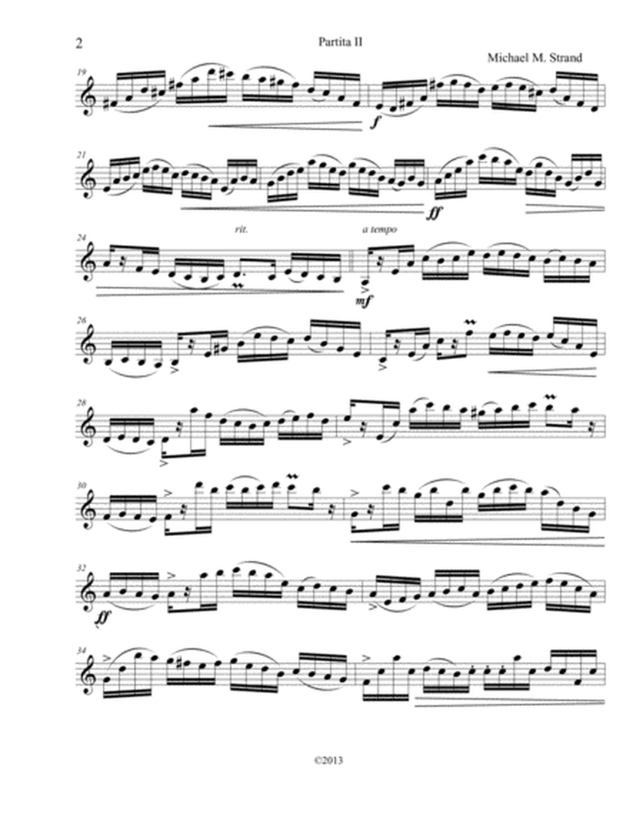 Partita II, for solo violin image number null