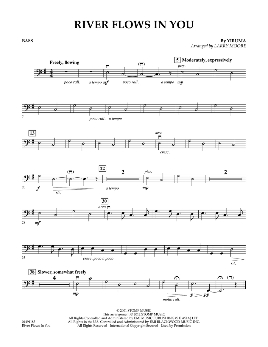 River Flows In You - Bass Orchestra scores gallery preview page 1