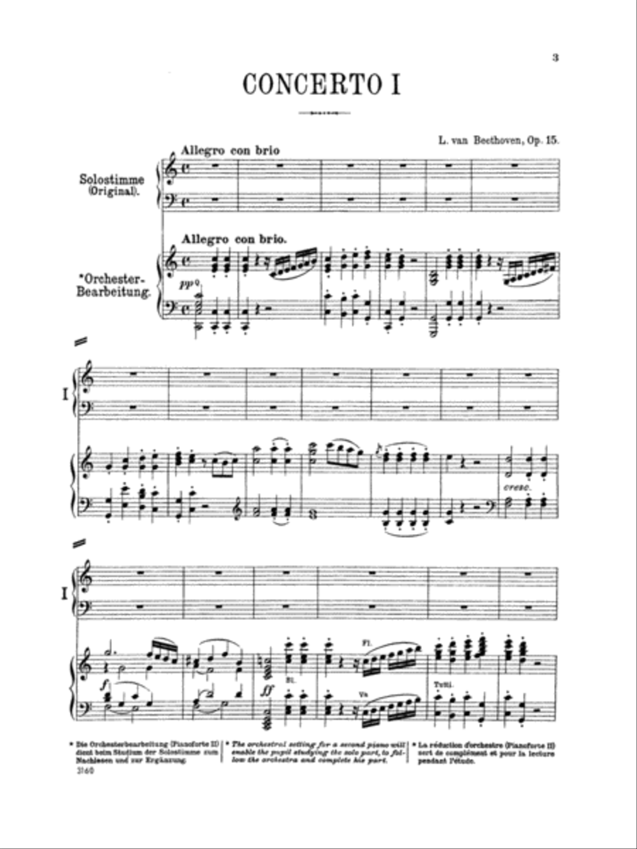Beethoven: Piano Concerto No. 1 in C Major, Opus 15 Piano scores gallery preview page 2