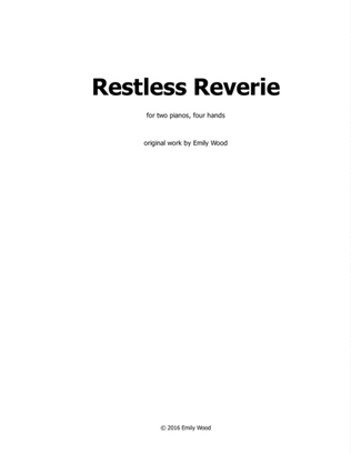 Book cover for Restless Reverie (two pianos, four hands)