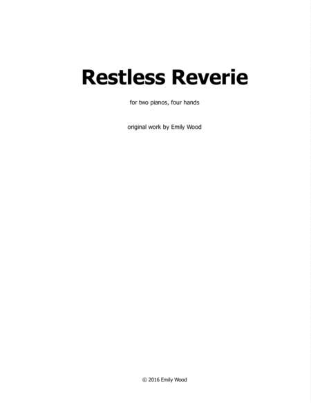 Restless Reverie (two pianos, four hands) image number null