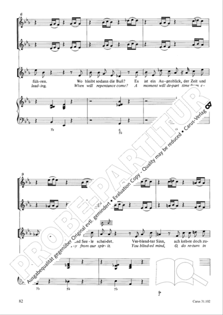 Lord God, your eyes are seeing truth in trusting (Herr, deine Augen sehen nach dem Glauben) ATB scores gallery preview page 83