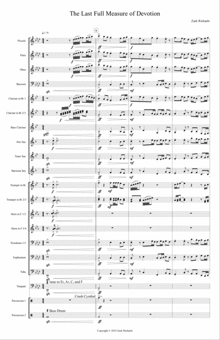 The Last Full Measure of Devotion for Concert Band Concert Band scores gallery preview page 3