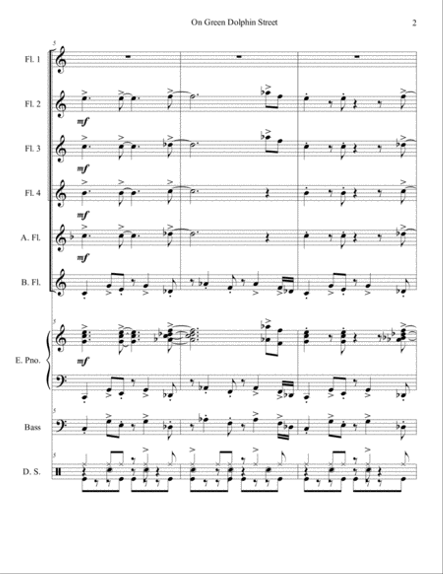 On Green Dolphin Street Large Ensemble scores gallery preview page 2