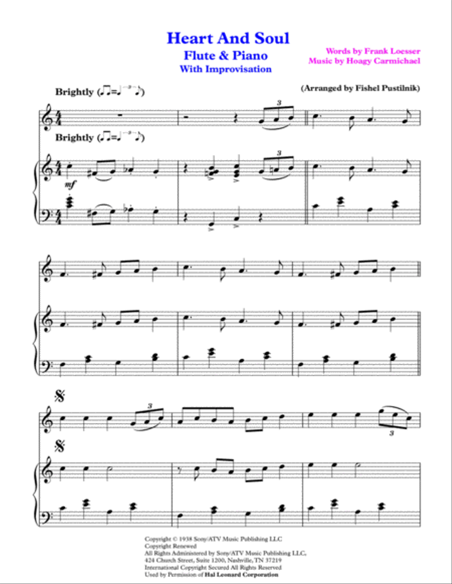 Heart And Soul Flute Solo scores gallery preview page 2