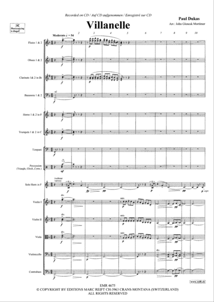 Villanelle Orchestra scores gallery preview page 4