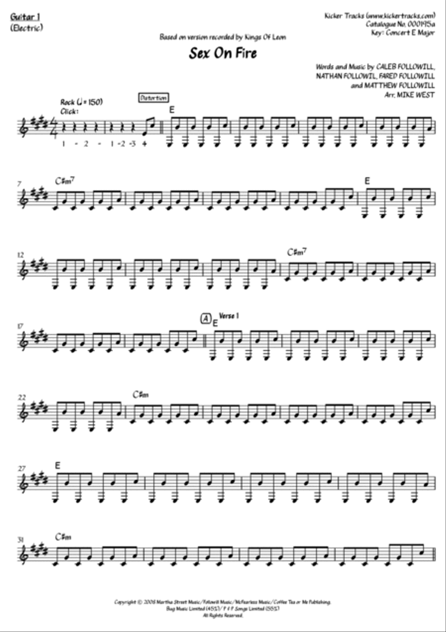 Sex On Fire Sex On Fire Piano Solo scores gallery preview page 2