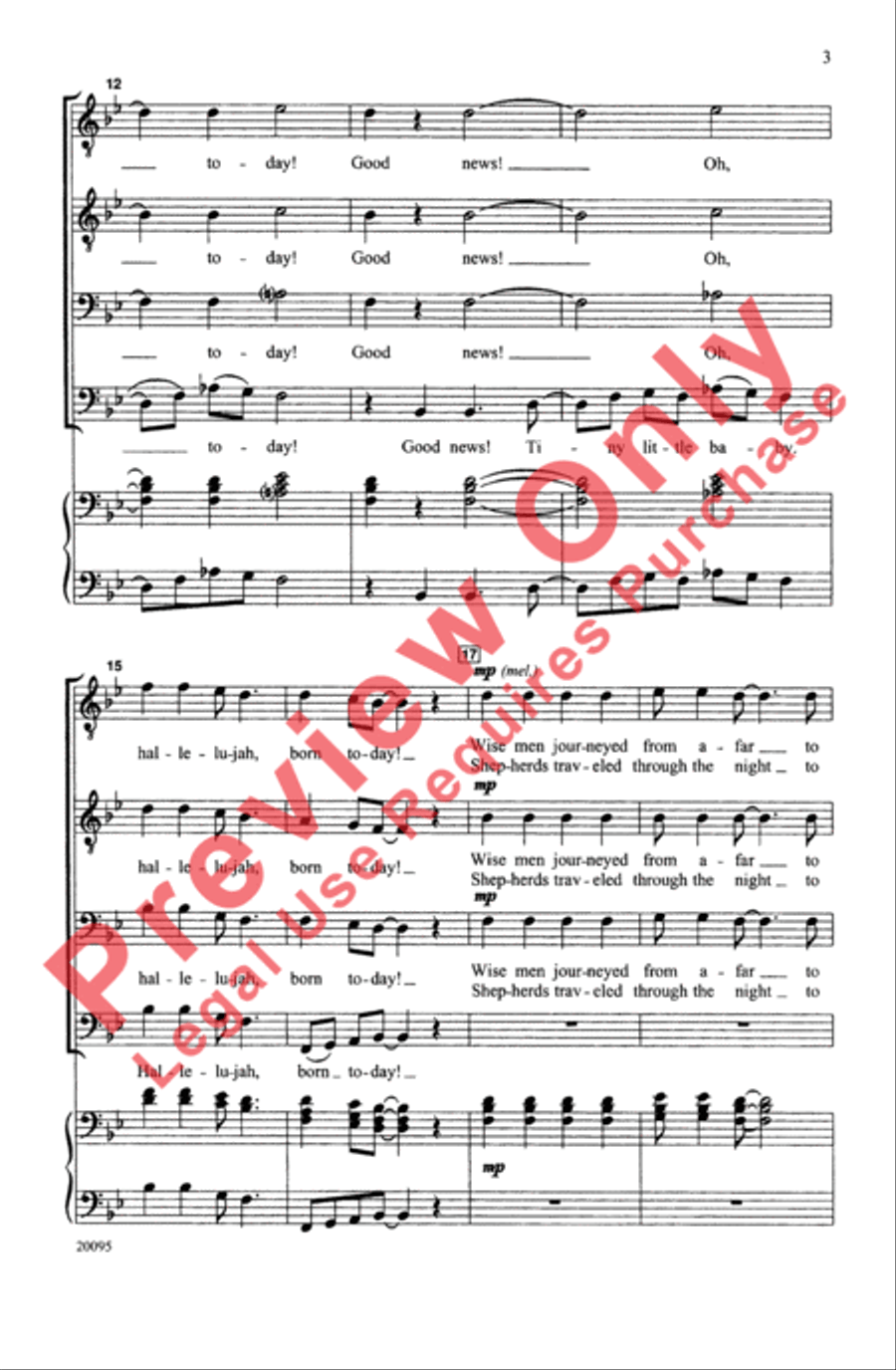 Good News! (A Christmas Spiritual) Men's Choir scores gallery preview page 3