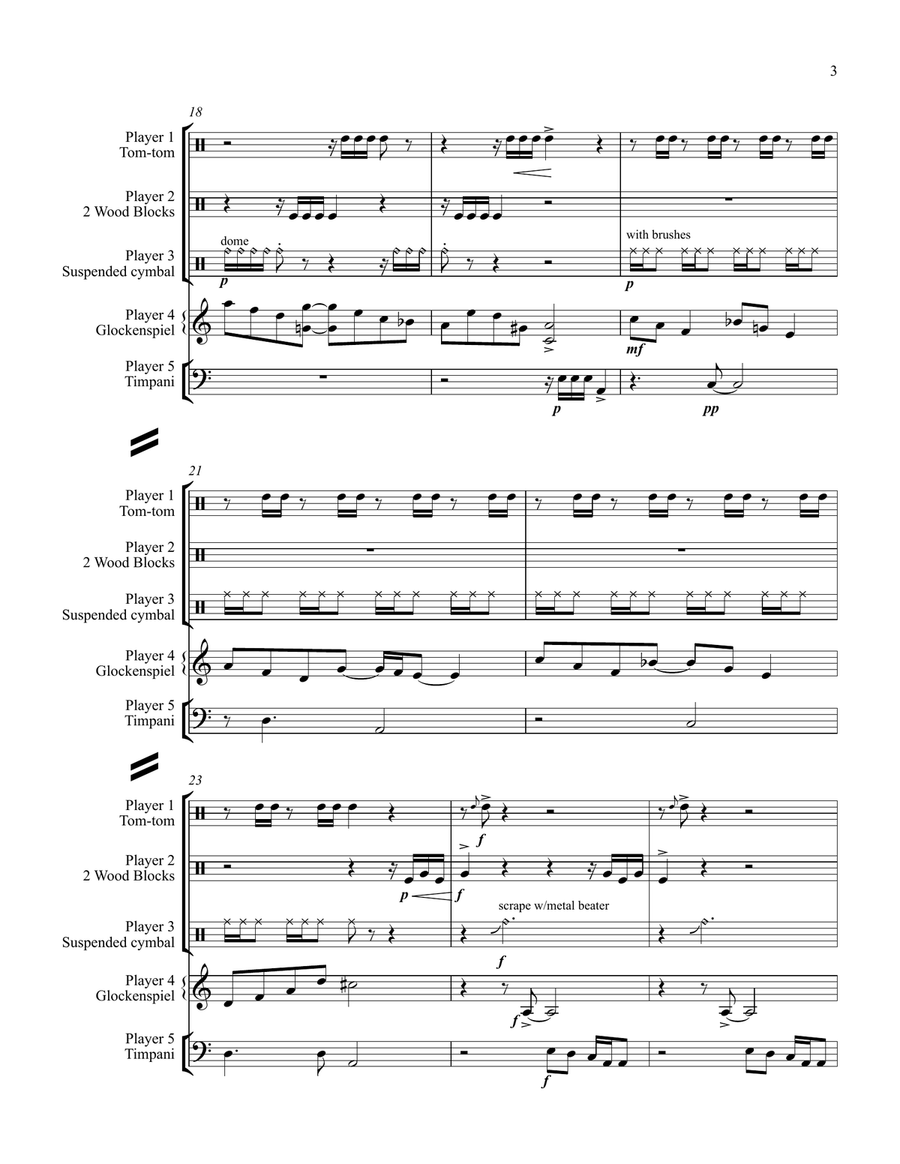 Three Visions Percussion Ensemble scores gallery preview page 5