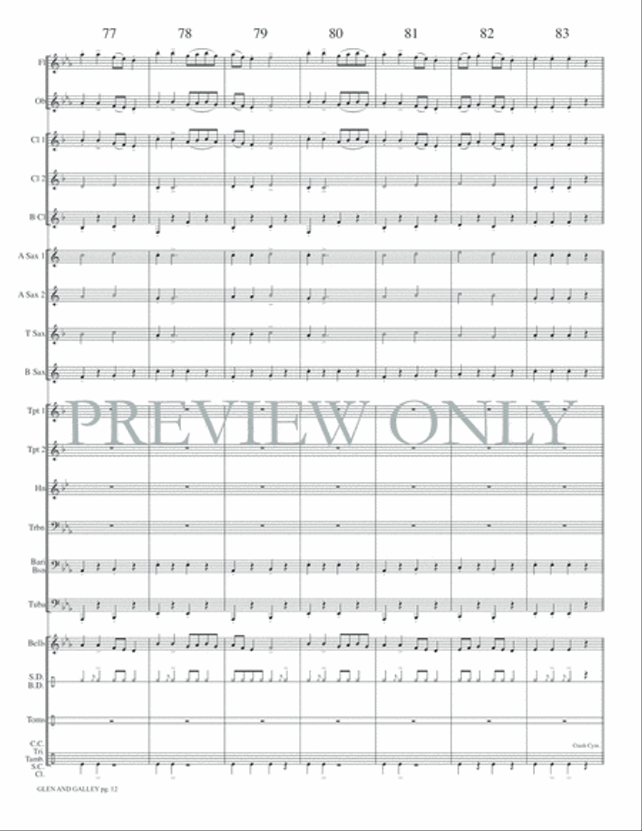 Glen and Galley Concert Band scores gallery preview page 15