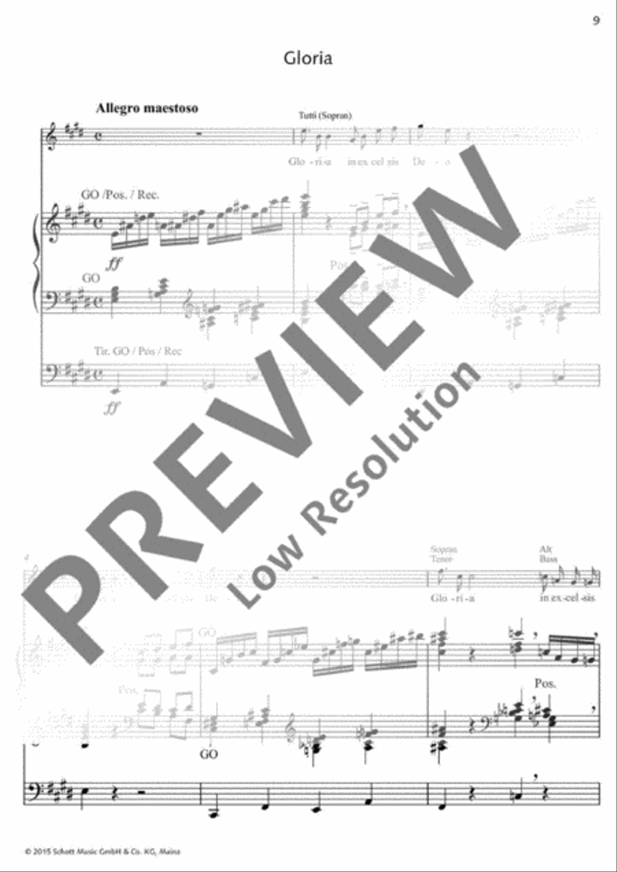 Missa festiva Organ scores gallery preview page 9