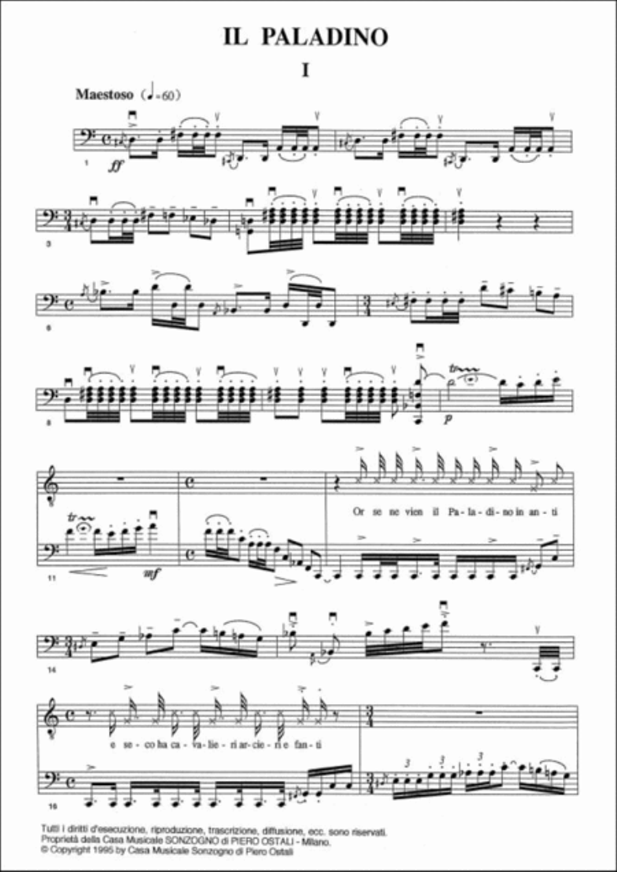 Cinque sketshces per Orlando il Paladino Cinque sketshces per Orlando il Paladino Cello scores gallery preview page 2