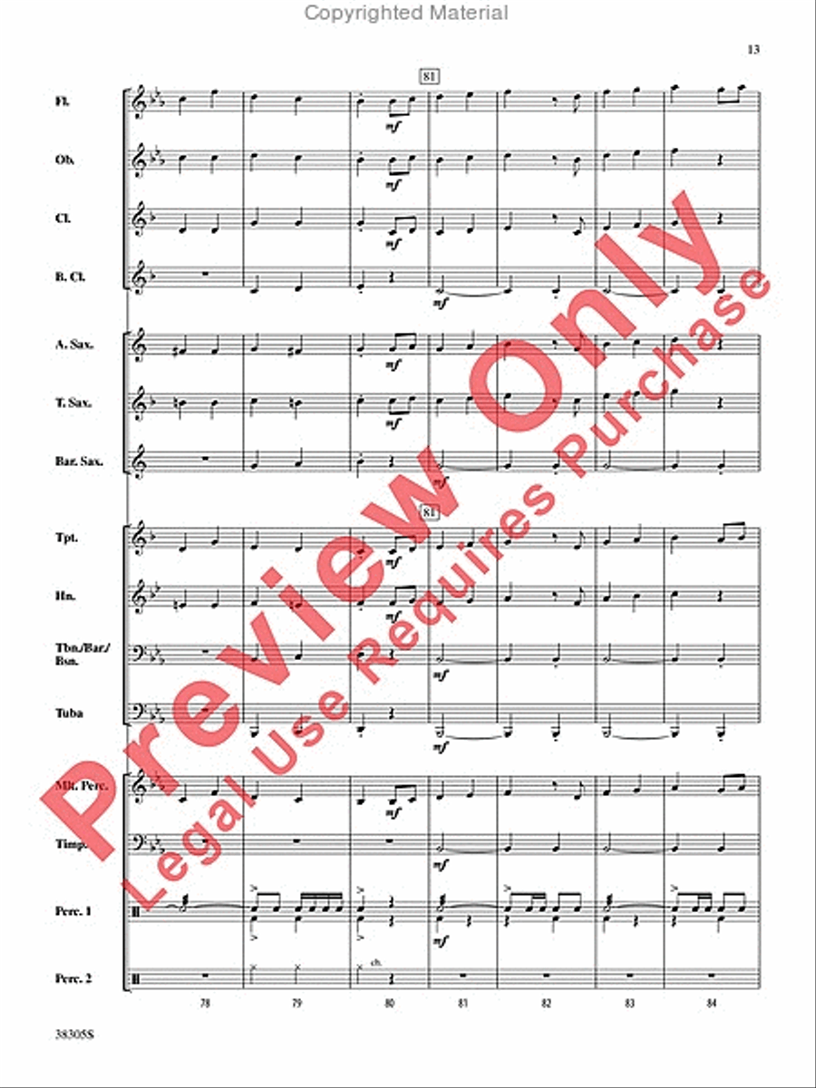 A Star-Spangled March A Star-Spangled March Concert Band scores gallery preview page 14