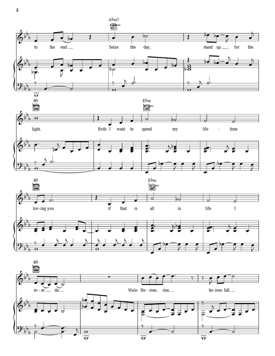 I Want To Spend My Lifetime Loving You Piano, Vocal, Guitar scores gallery preview page 2