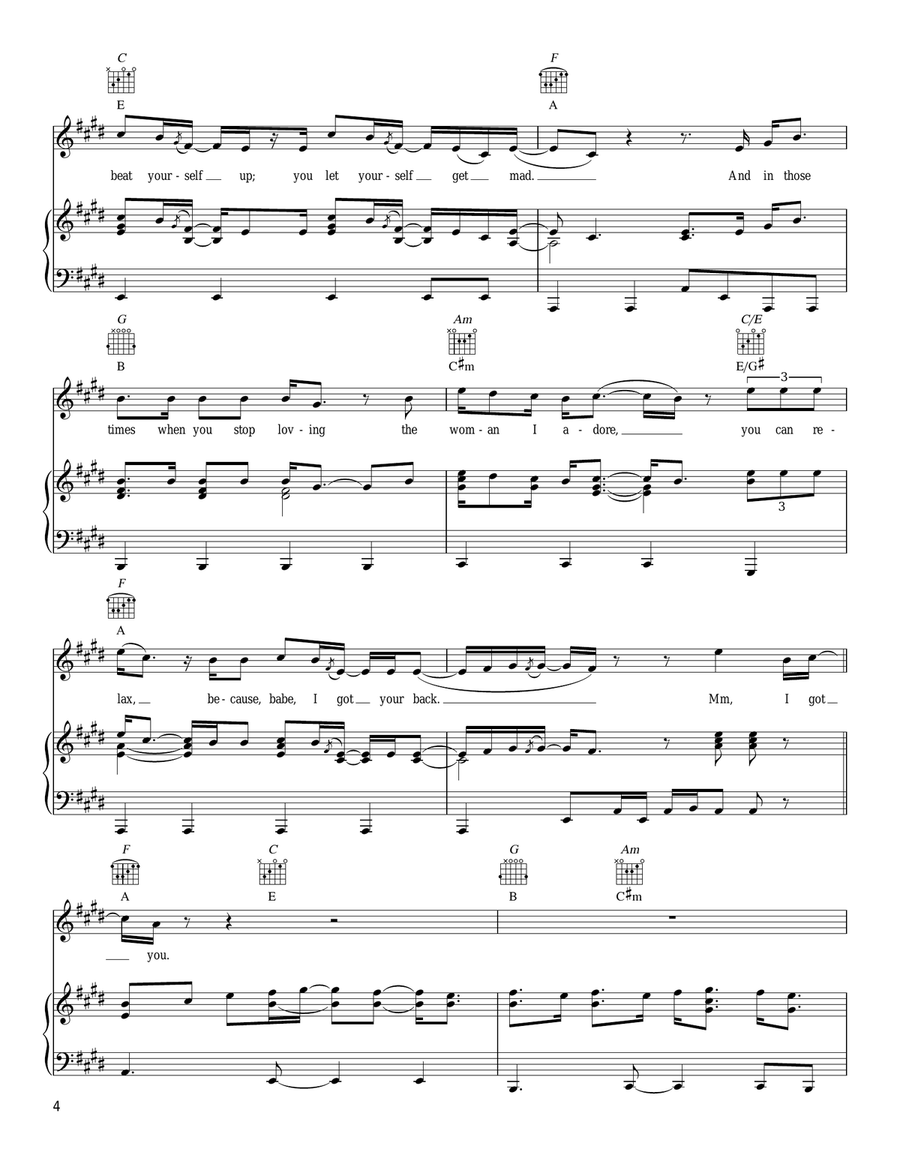 The Woman I Love The Woman I Love Piano, Vocal, Guitar scores gallery preview page 4