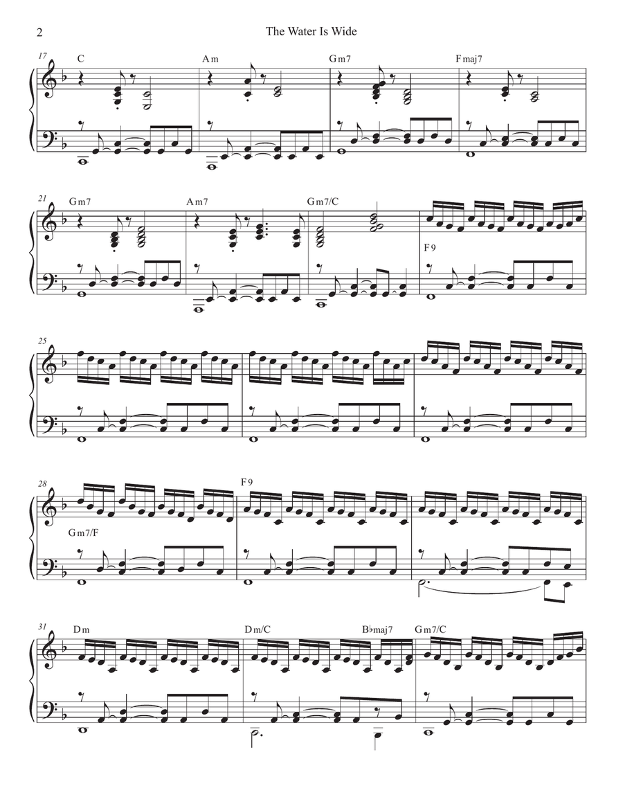 The Water Is Wide (O Waly, Waly) (Tenor Saxophone and Piano) Tenor Saxophone scores gallery preview page 5