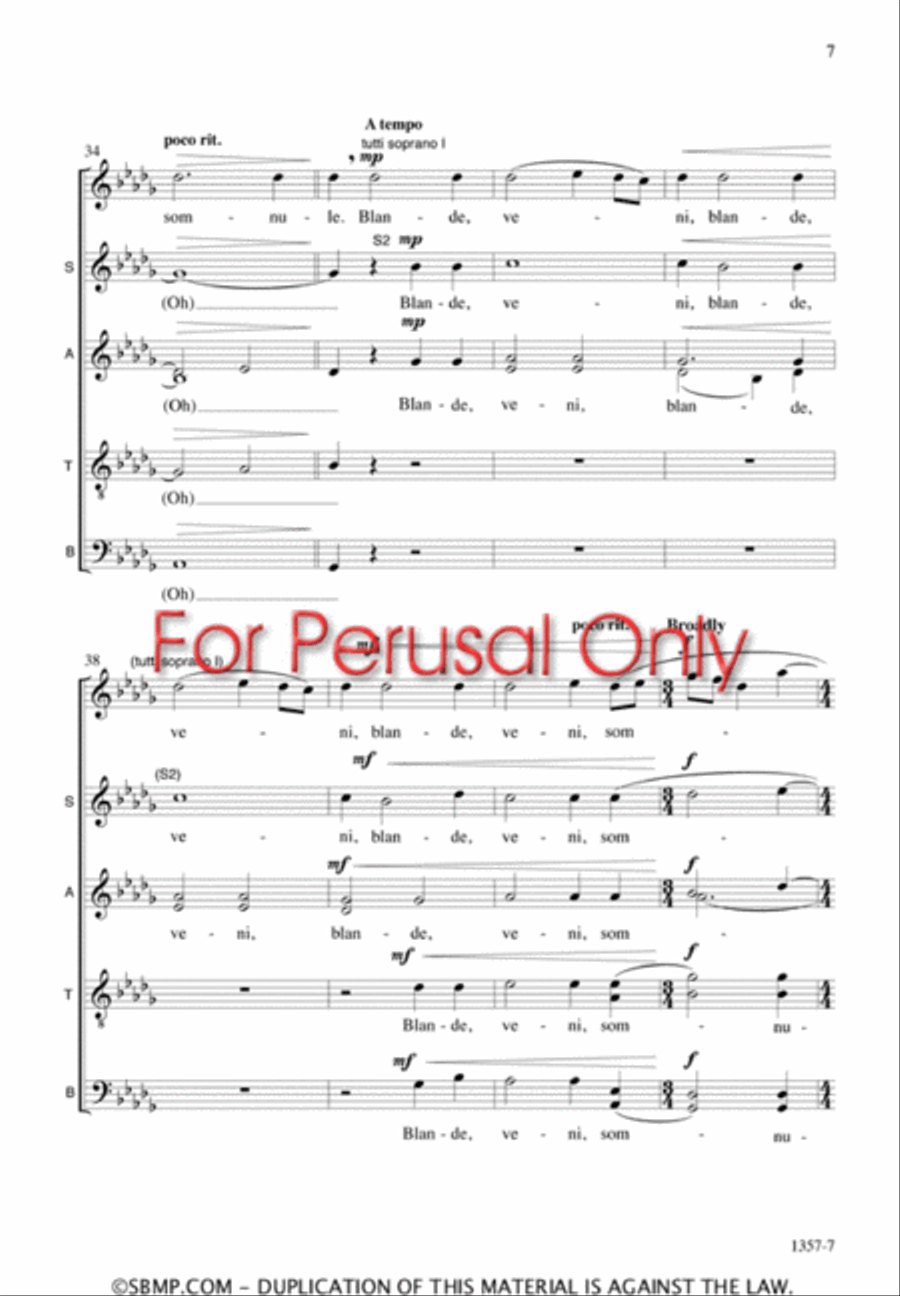 Dormi Jesu - SSATB Octavo SSATB scores gallery preview page 6