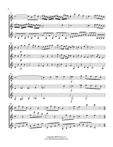 Trio in C, H. IV, No. 1 - i - Allegro (Guitar Trio) - Score and Parts image number null