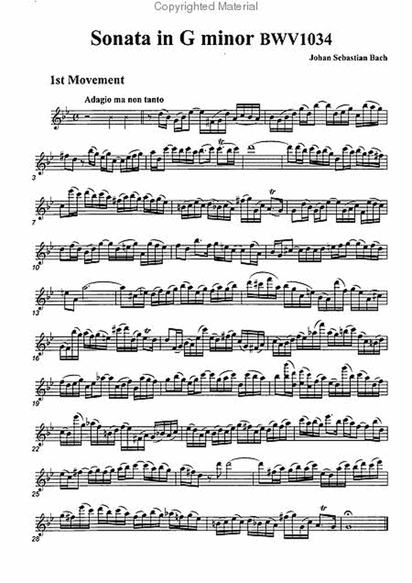 Sonata in G minor, BWV1034