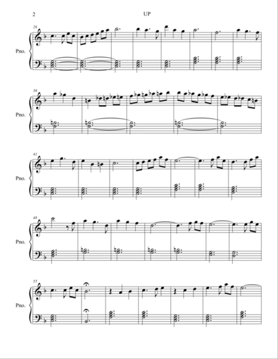 Married Life Easy Piano scores gallery preview page 2