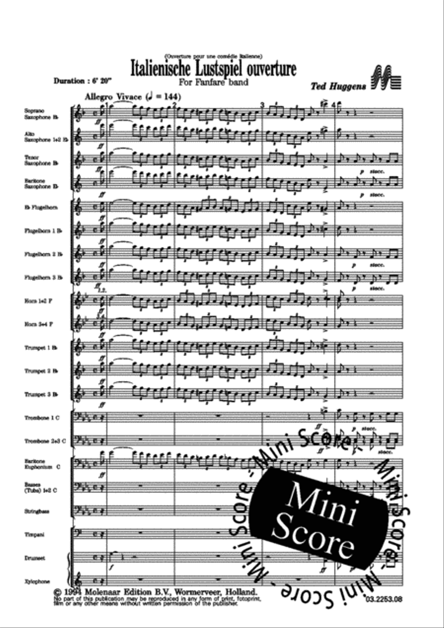Italienische Lustspiel Ouverture Concert Band scores gallery preview page 5