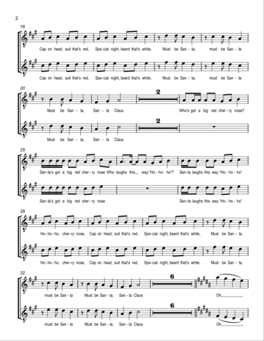 Must Be Santa Voice Solo scores gallery preview page 2