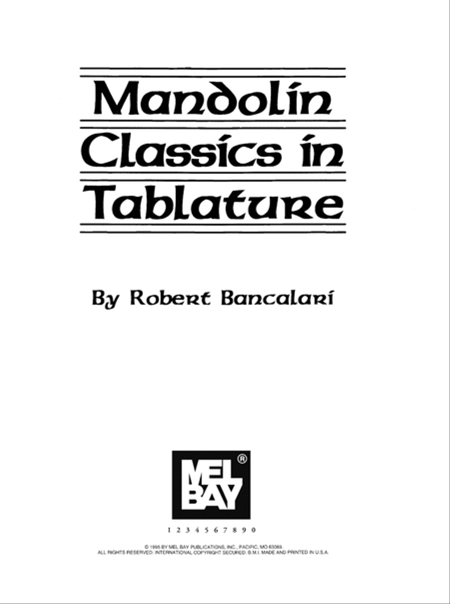 Mandolin Classics in Tablature