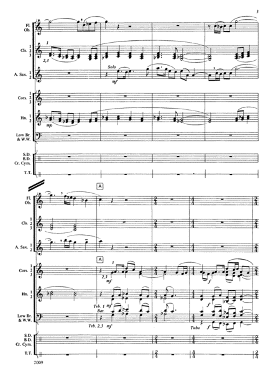 Cobb County Festival: Score Concert Band scores gallery preview page 3