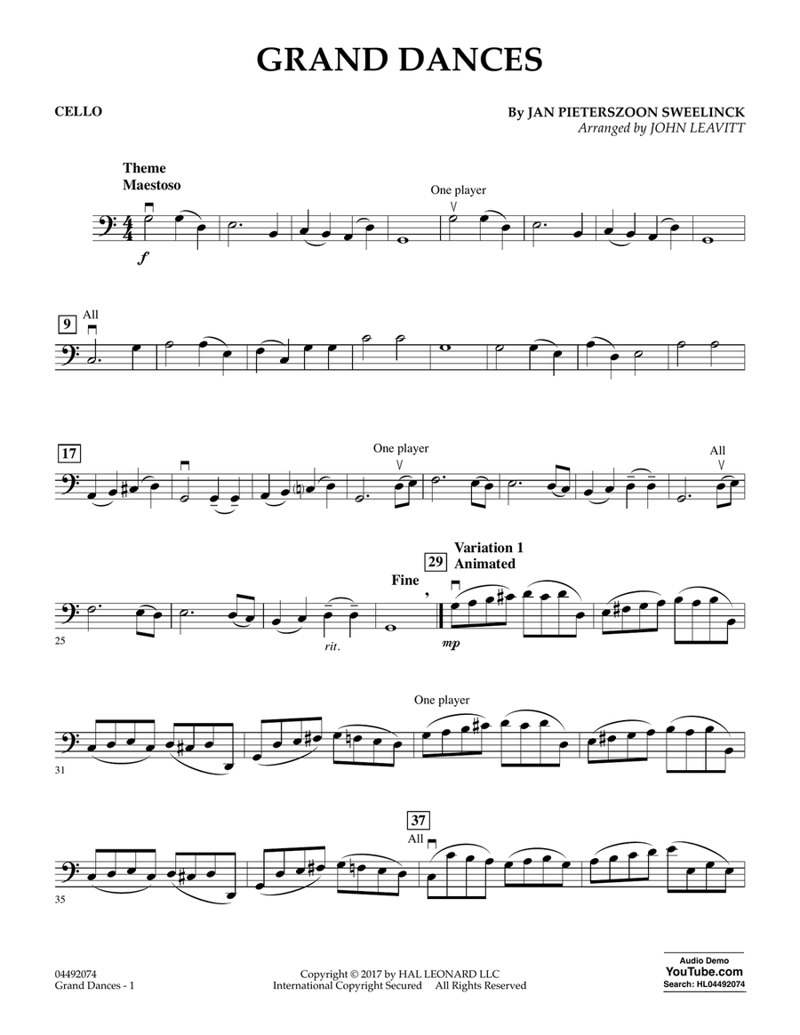 Grand Dances - Cello