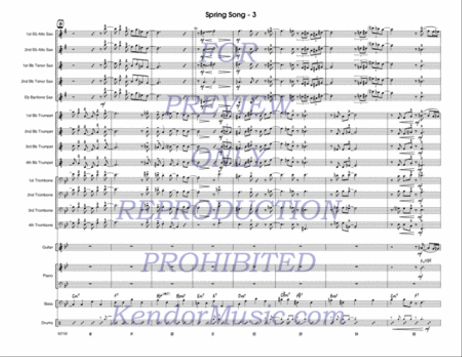 Spring Song (Score) Jazz Ensemble scores gallery preview page 4