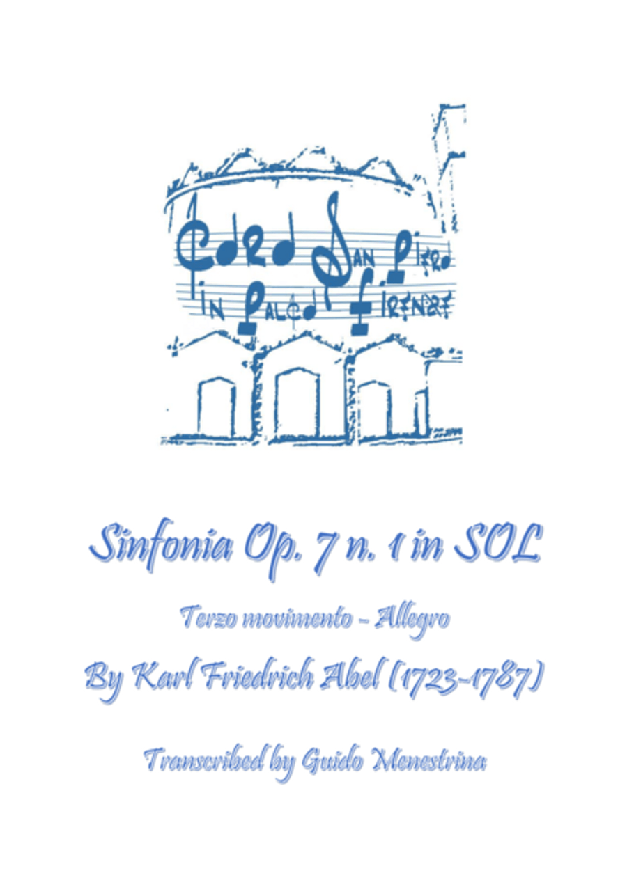 Karl Friedrich Abel - Sinfonia Op. 7 n. 1 - Terzo Movimento - Allegro Small Ensemble scores gallery preview page 1