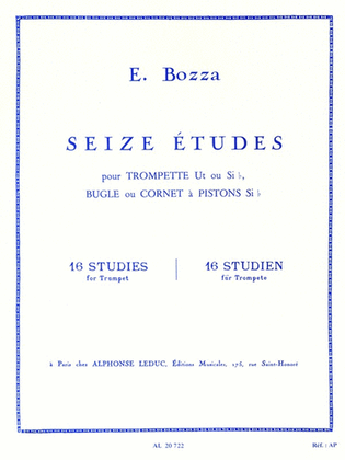 Book cover for 16 Studies, For Trumpet, Bugle Or Cornet