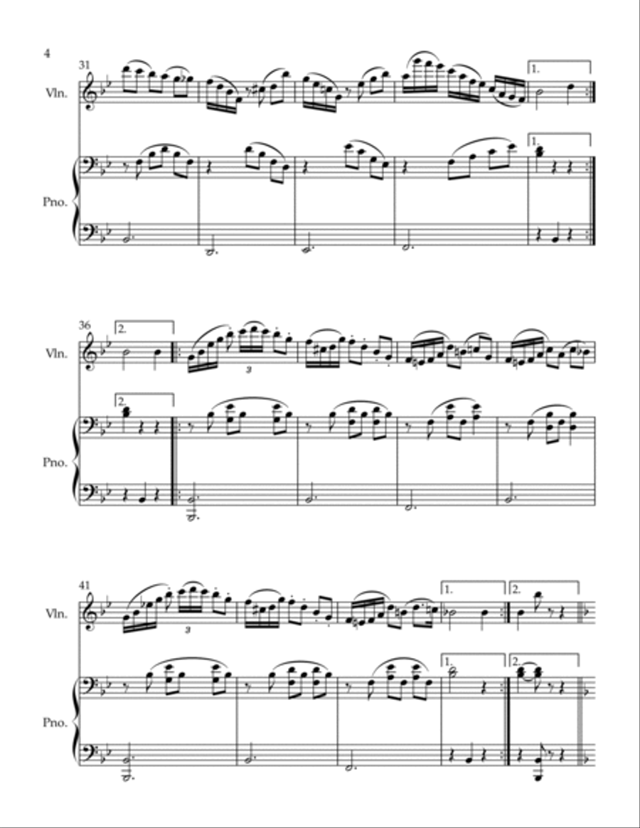 Alpenveilchen Violin Solo scores gallery preview page 4