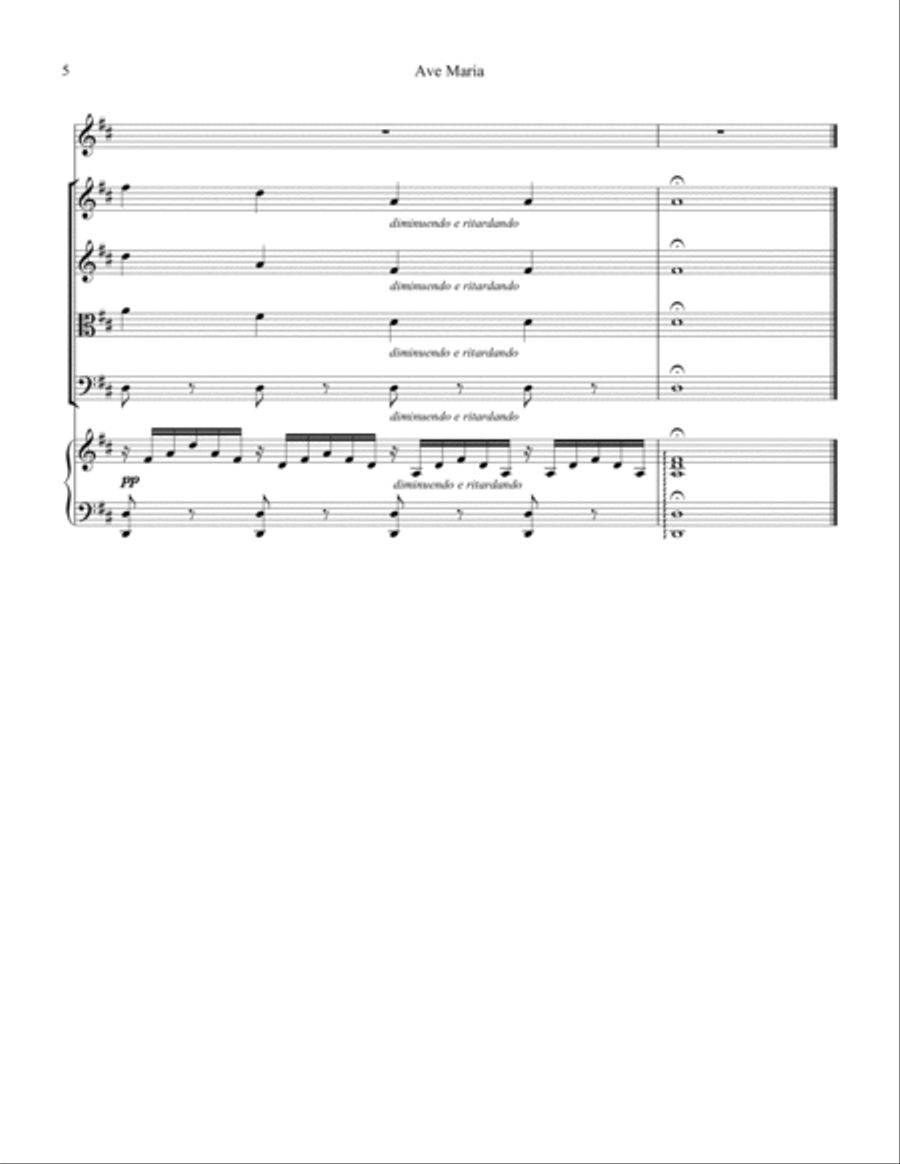 Ave Maria (Schubert) for voice and easy piano (G major) Voice scores gallery preview page 6