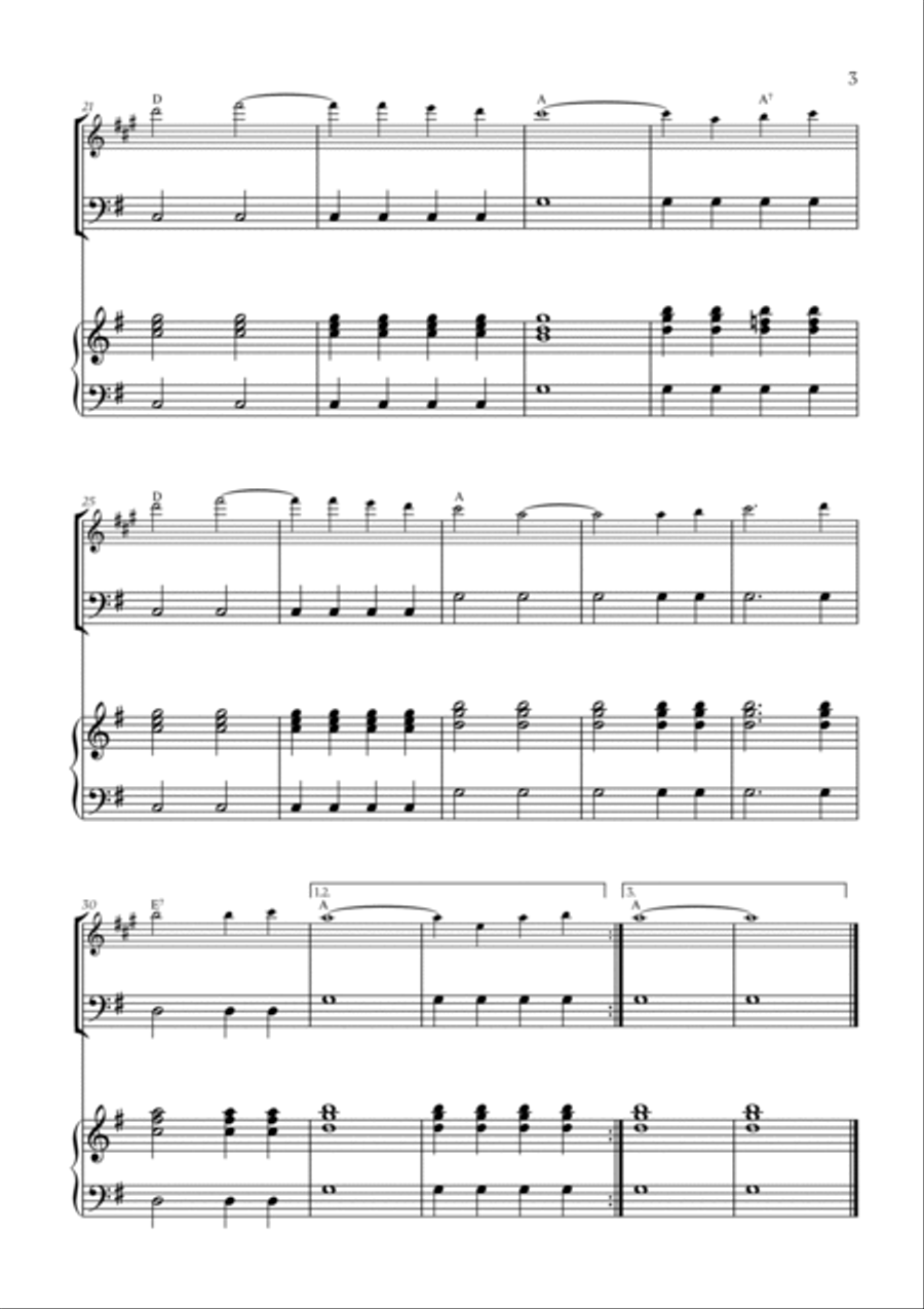 You Are My Sunshine Trumpet Duet scores gallery preview page 3