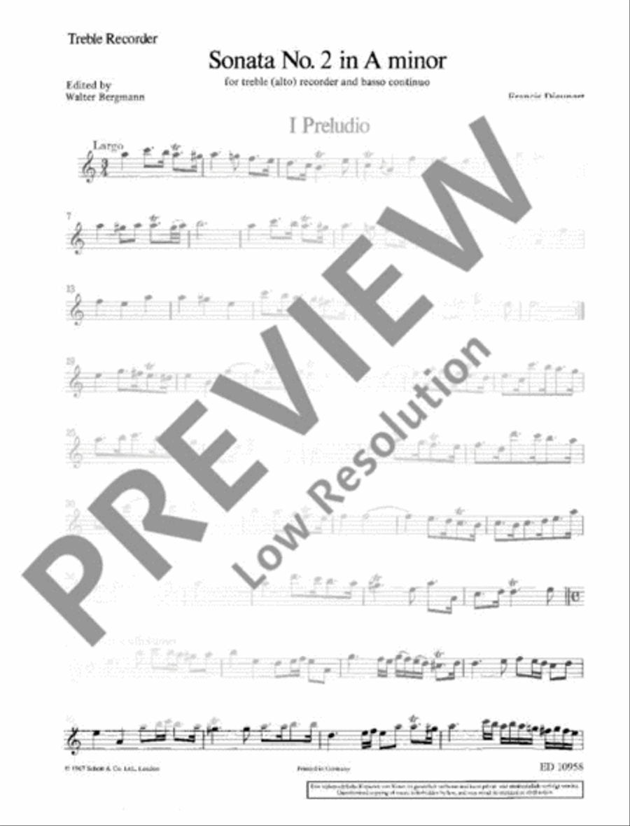 Sonata Alto Recorder scores gallery preview page 18