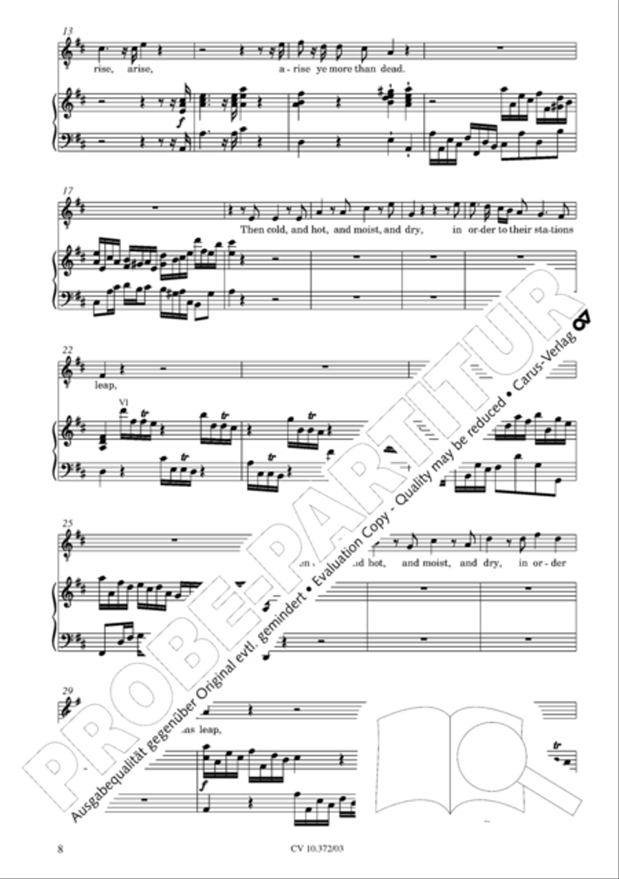 Ode for St. Cecilias Day 4-Part scores gallery preview page 9