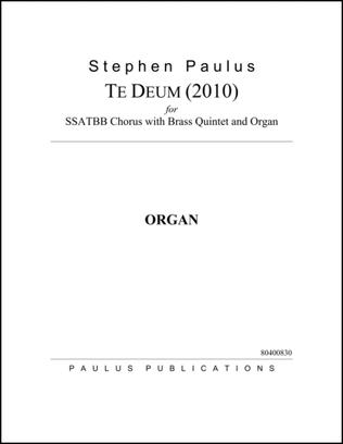 Book cover for Te Deum (2010) - Organ Part